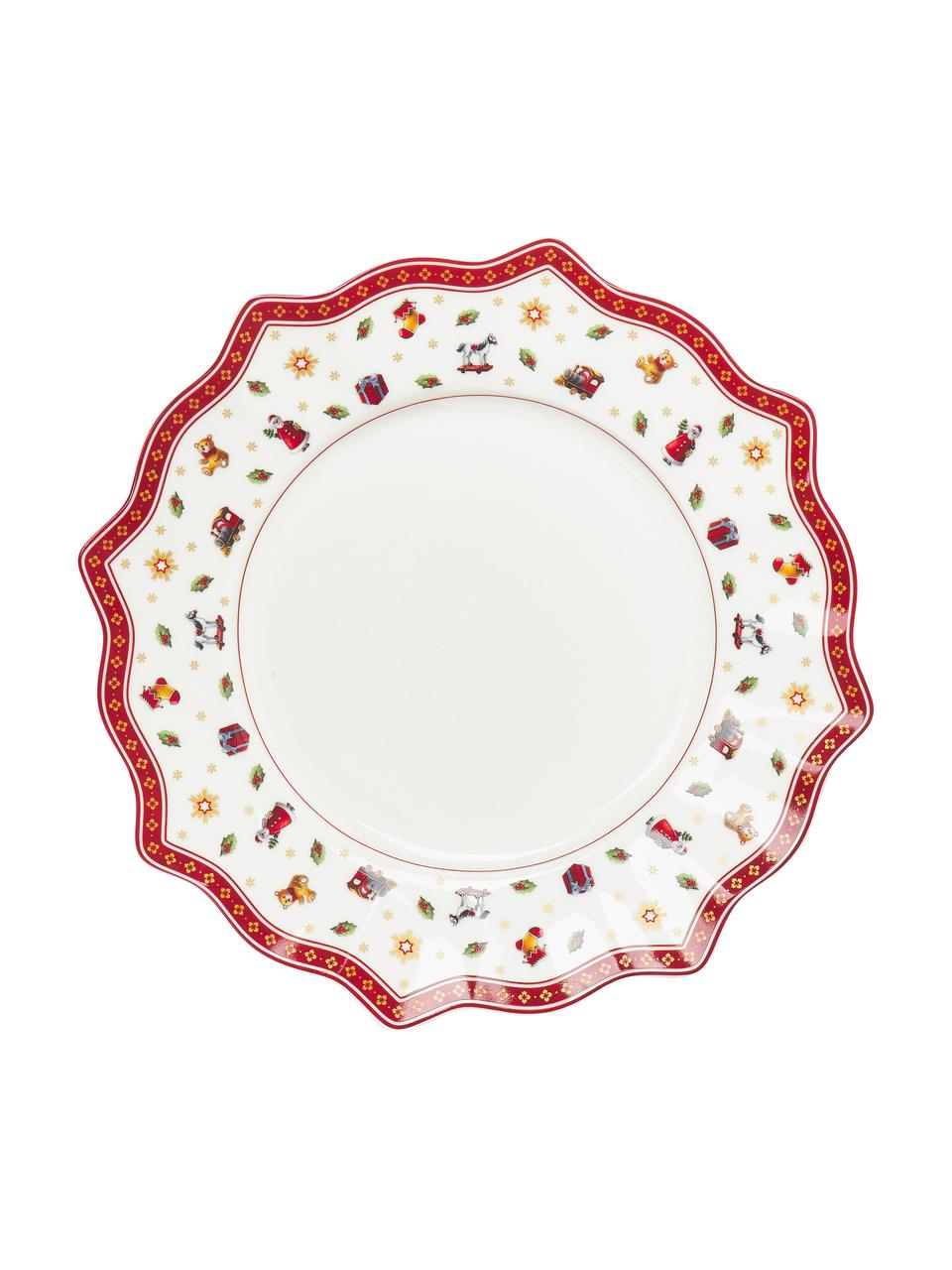 Súprava tanierov z porcelánu Toy's Delight, 4 osoby (12 dielov), Premium porcelán, Biela, červená, vzorovaná, 4 osoby (12 dielov)