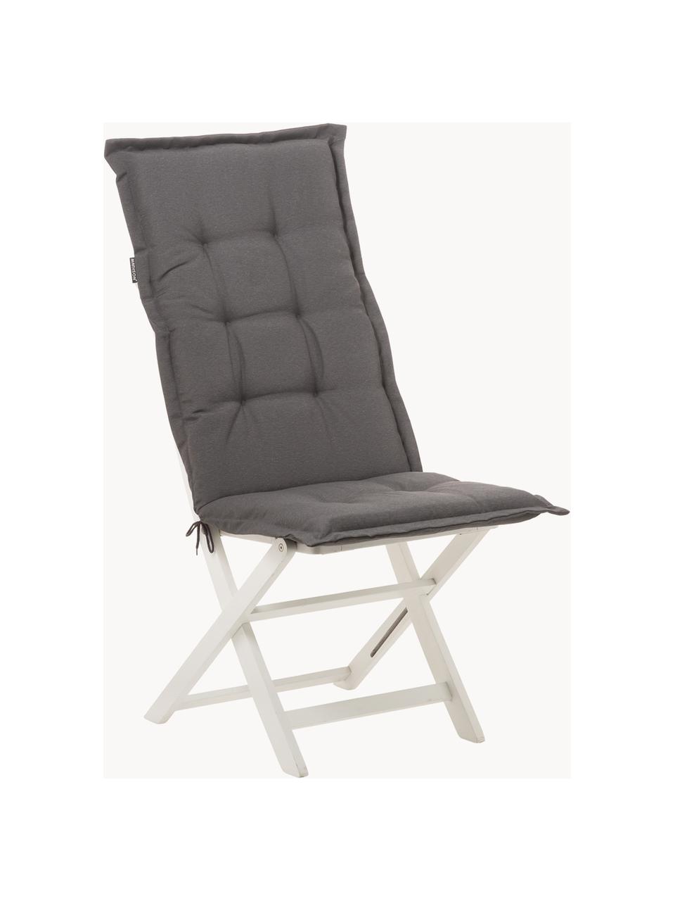 Jednofarebná poduška na stoličku Panama, Tmavosivá, Š 42 x D 120 cm