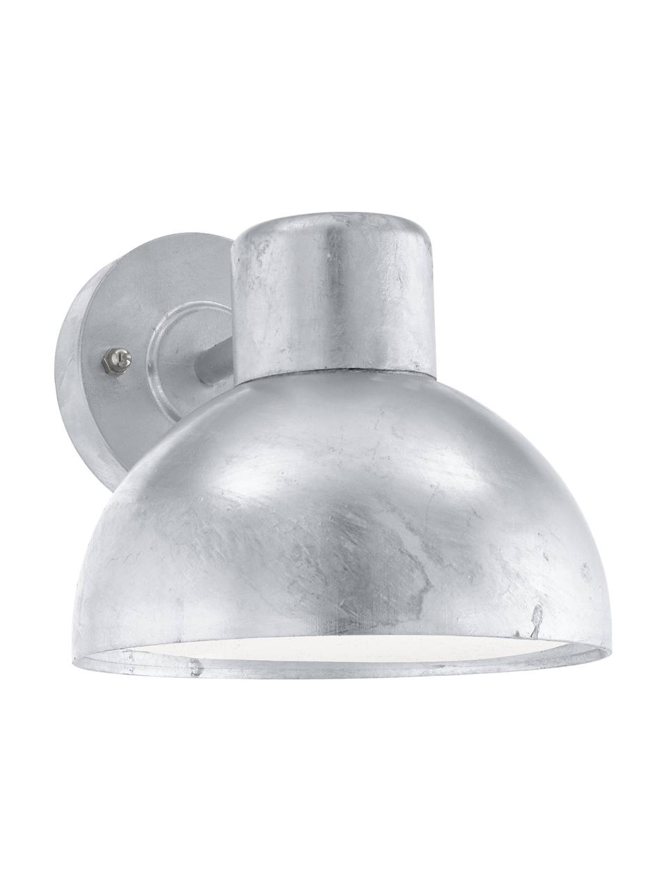Außenwandleuchte Entrimo in Silber, Lampenschirm: Stahl, verzinkt, Zink, 20 x 19 cm