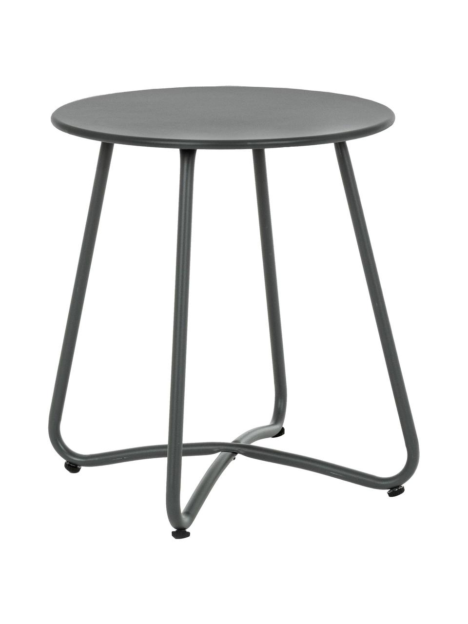 Stolik pomocniczy z metalu Wissant, Stal malowana proszkowo, Ciemny szary, Ø 40 x W 45 cm
