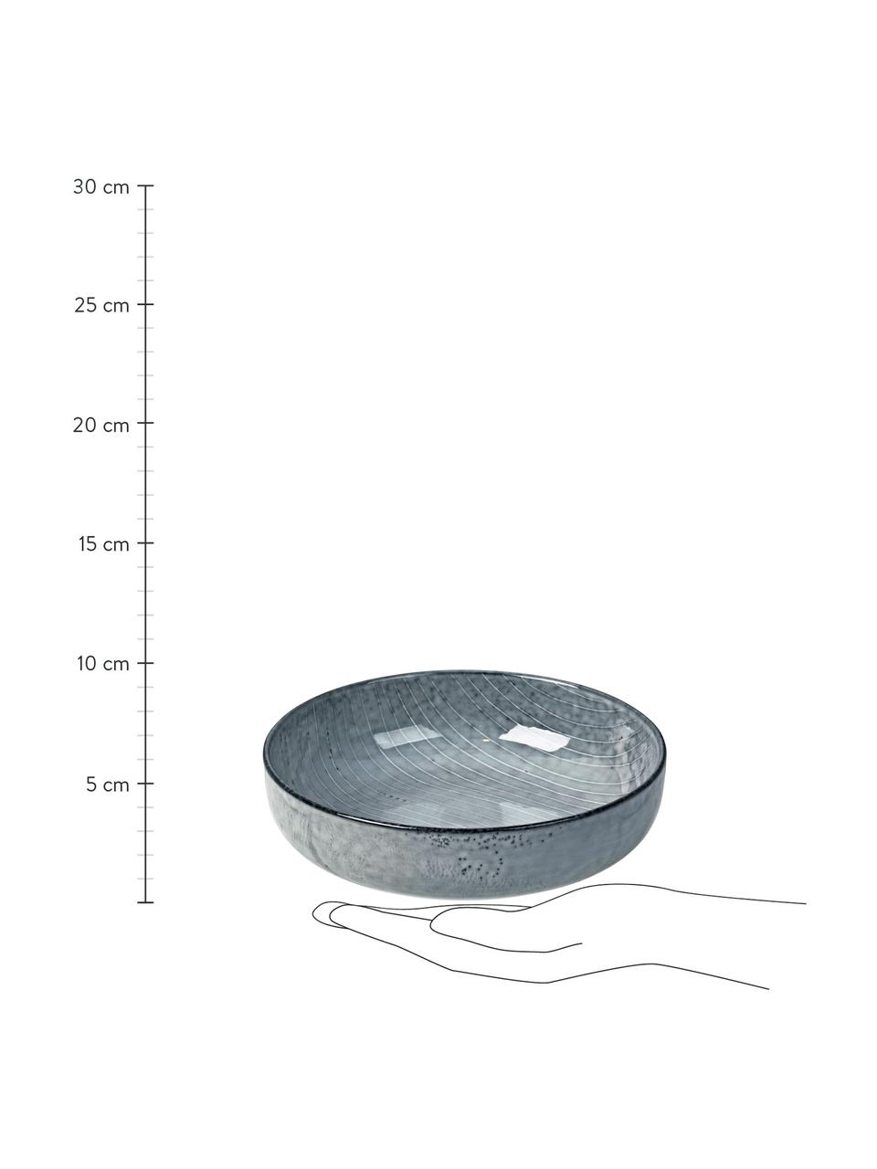 Ručně vyrobené misky Nordic Sea Ø 11 cm, 4 ks, Kamenina, Odstíny šedé, odstíny modré, Ø 17 cm