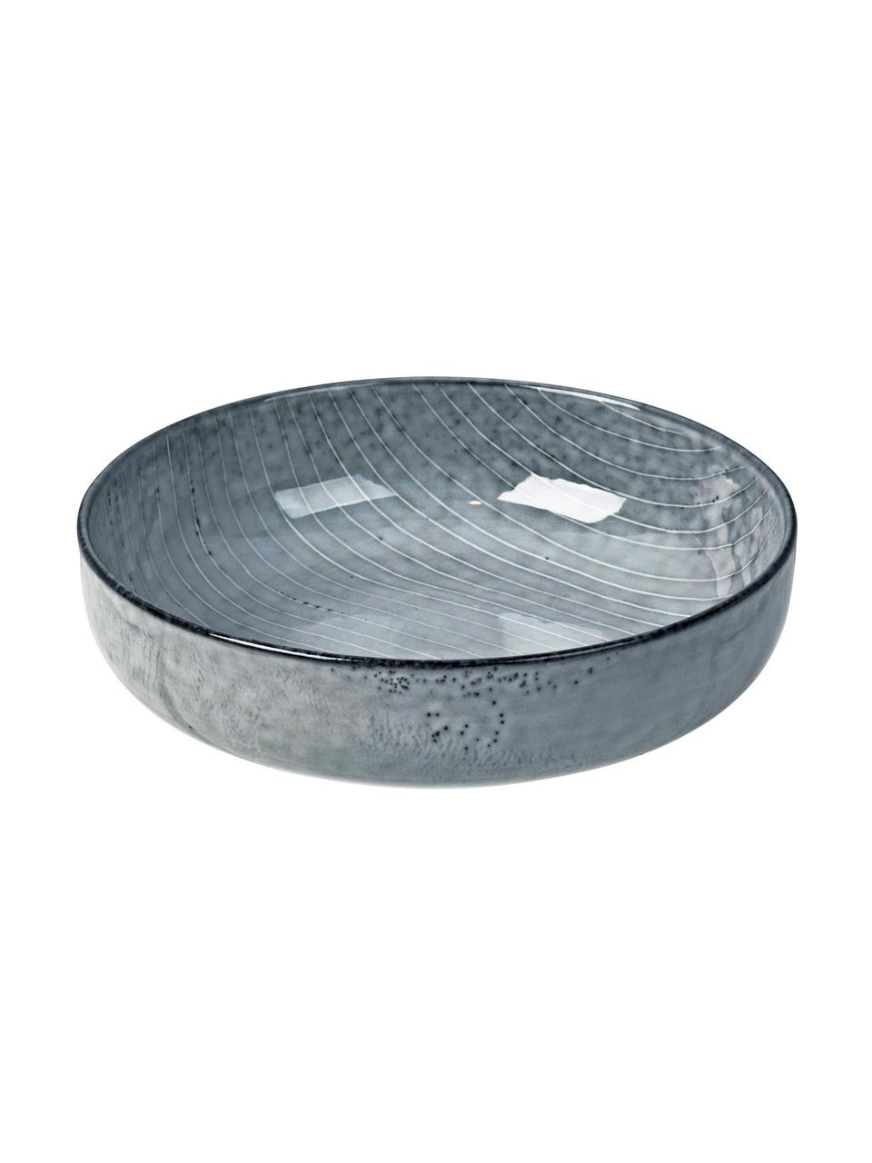 Bols artisanaux Nordic Sea, Ø 17 cm, 4 pièces, Grès cérame, Tons gris et bleus, Ø 17 cm