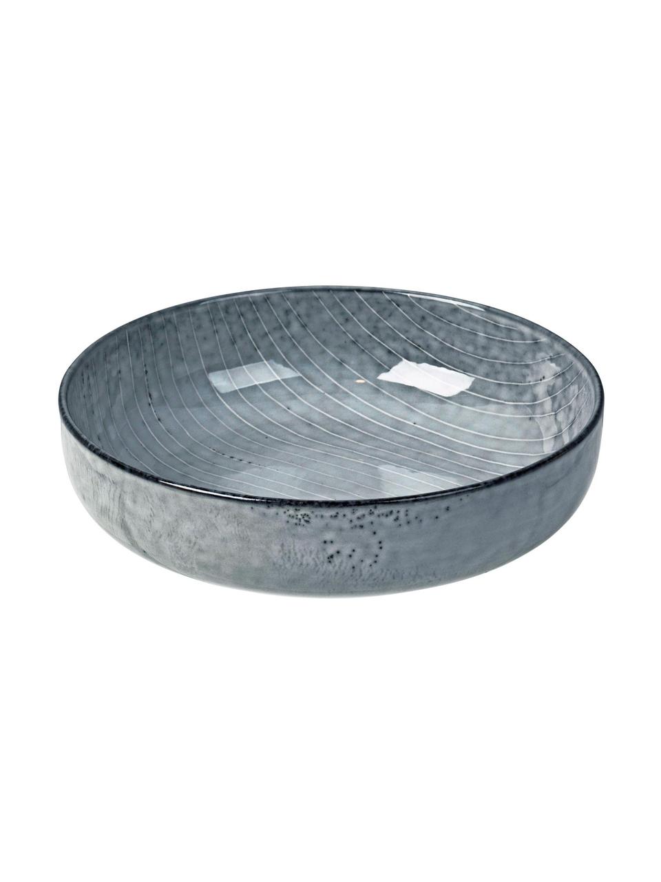 Ručně vyrobené misky Nordic Sea Ø 11 cm, 4 ks, Kamenina, Odstíny šedé, odstíny modré, Ø 17 cm