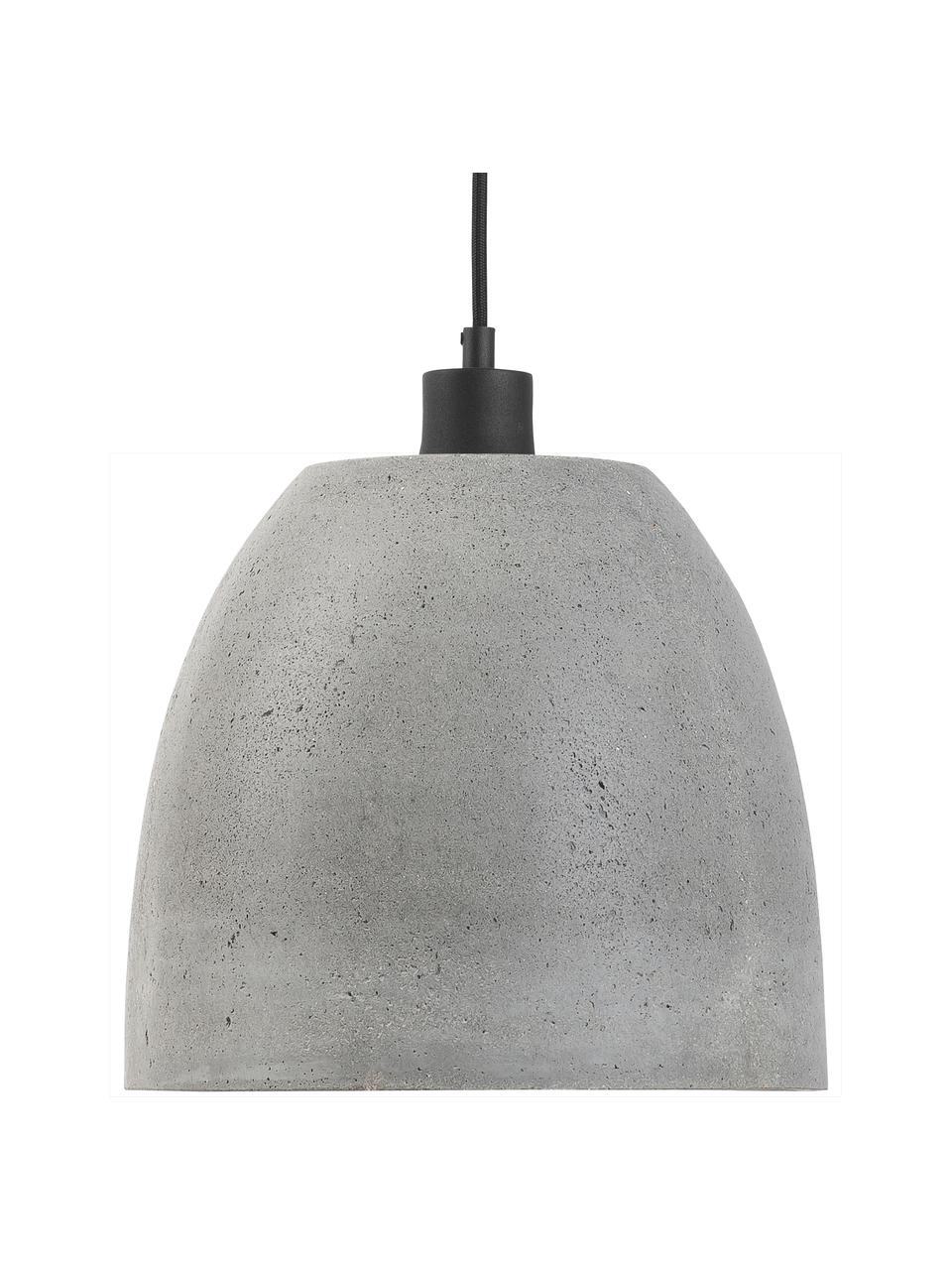 Kleine hanglamp Malaga van beton, Lampenkap: beton, Grijs, Ø 28 x H 24 cm