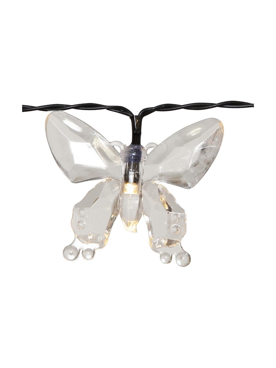 Solar Lichterkette Papillon, 280 cm, Lampions: Kunststoff, Schwarz, Transparent, L 280 cm