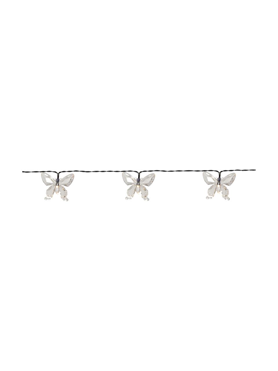 Guirlande lumineuse solaire Papillon, 280 cm, 15 lampions, Noir, transparent, long. 280 cm