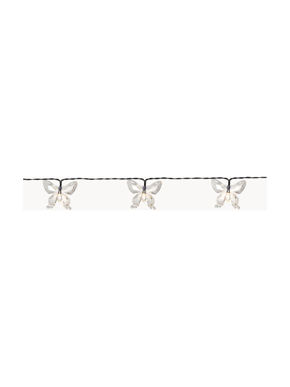 Solar Lichterkette Papillon, 280 cm, Lampions: Kunststoff, Schwarz, Transparent, L 280 cm