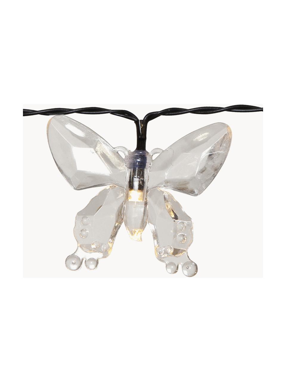 Guirlande lumineuse solaire Papillon, 280 cm, Plastique, Transparent, long. 280 cm