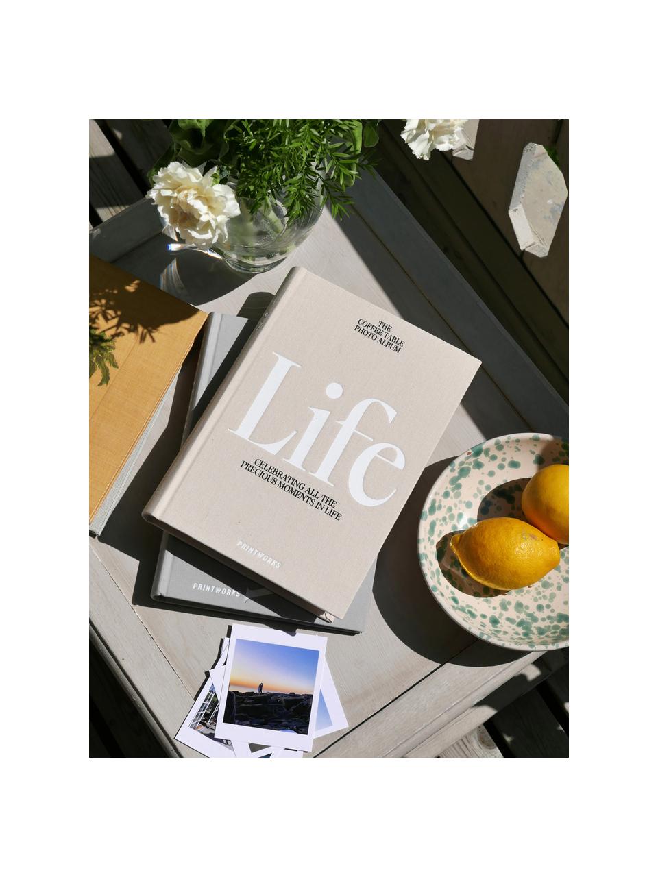 Álbum de fotos Life, 70% cartón gris, 30% papel 

Este producto está hecho de madera de origen sostenible y con certificación FSC®., Beige claro, blanco, An 28 x Al 20 cm