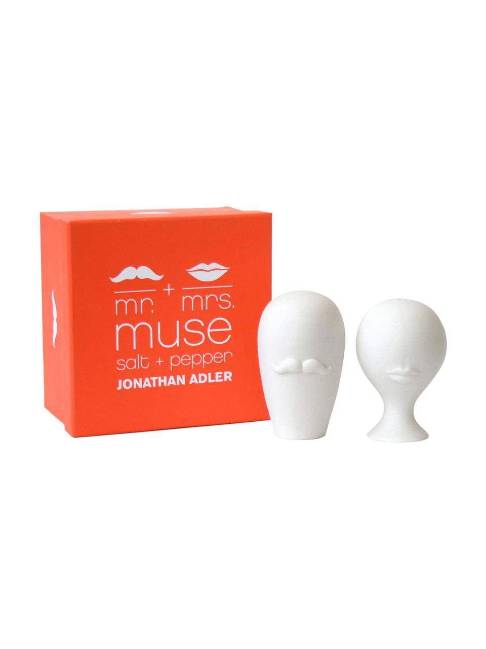 Salière et poivrière design Muse, 2 élém., Blanc