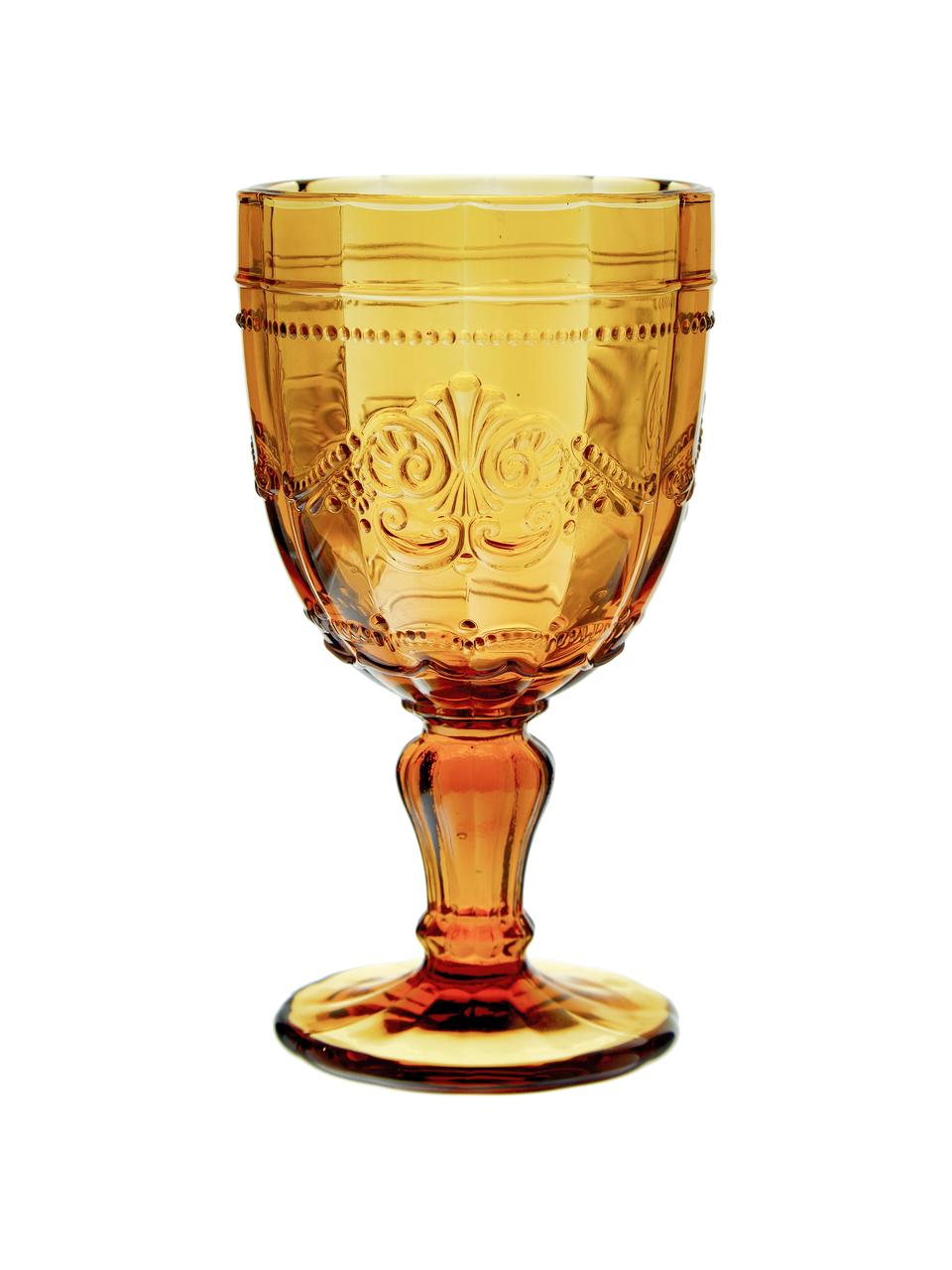Set 6 bicchieri vino con motivo a rilievo Syrah, Vetro, Multicolore, Ø 7 x Alt. 24 cm, 250 ml