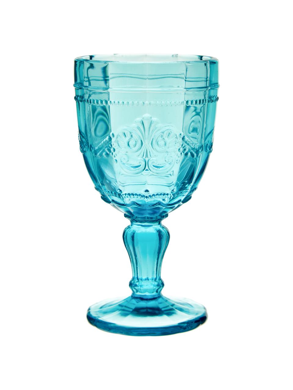Wijnglazen Syrah met structuurpatroon, 6-delig, Glas, Meerkleurig, Ø 9 x H 15 cm, 230 ml