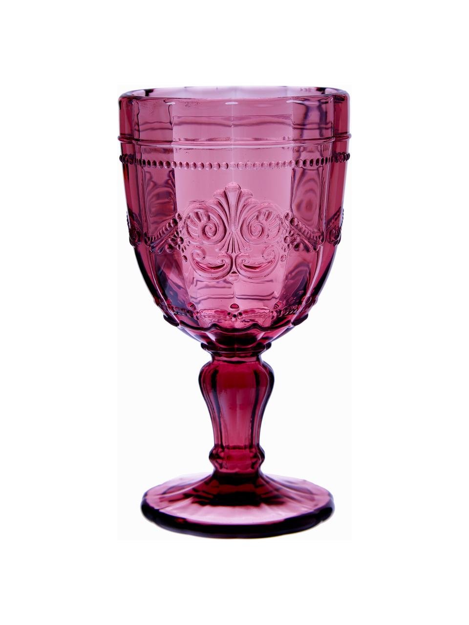Komplet kieliszków do wina Syrah, 6 elem., Szkło, Wielobarwny, Ø 9 x W 15 cm, 230 ml