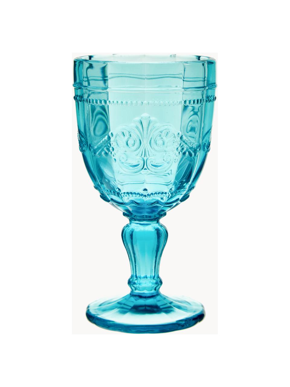Weingläser Syrah mit Strukturmuster, 6er-Set, Glas, Bunt, transparent, Ø 9 x H 15 cm, 230 ml