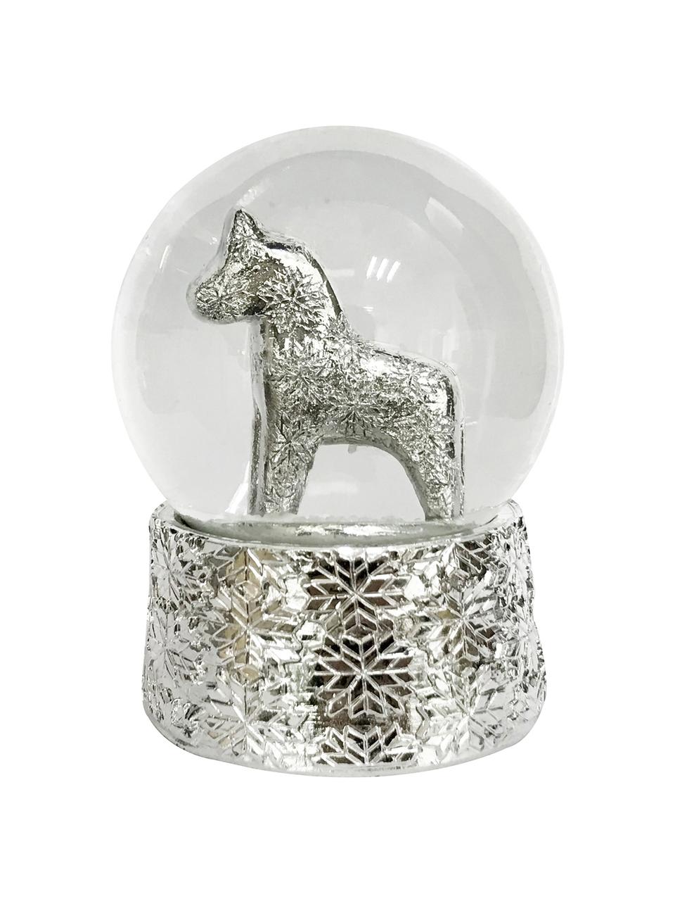 Bola de nieve Serafina Horse, Plateado, Ø 7 x Al 8 cm