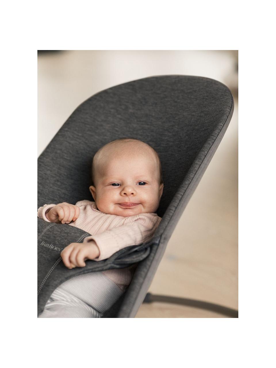 Babywippe Bliss, Bezug: 80 % Polyester, 16 % Baum, Gestell: 79 % Metall, 21 % Kunstst, Anthrazit, B 35 x T 56 cm