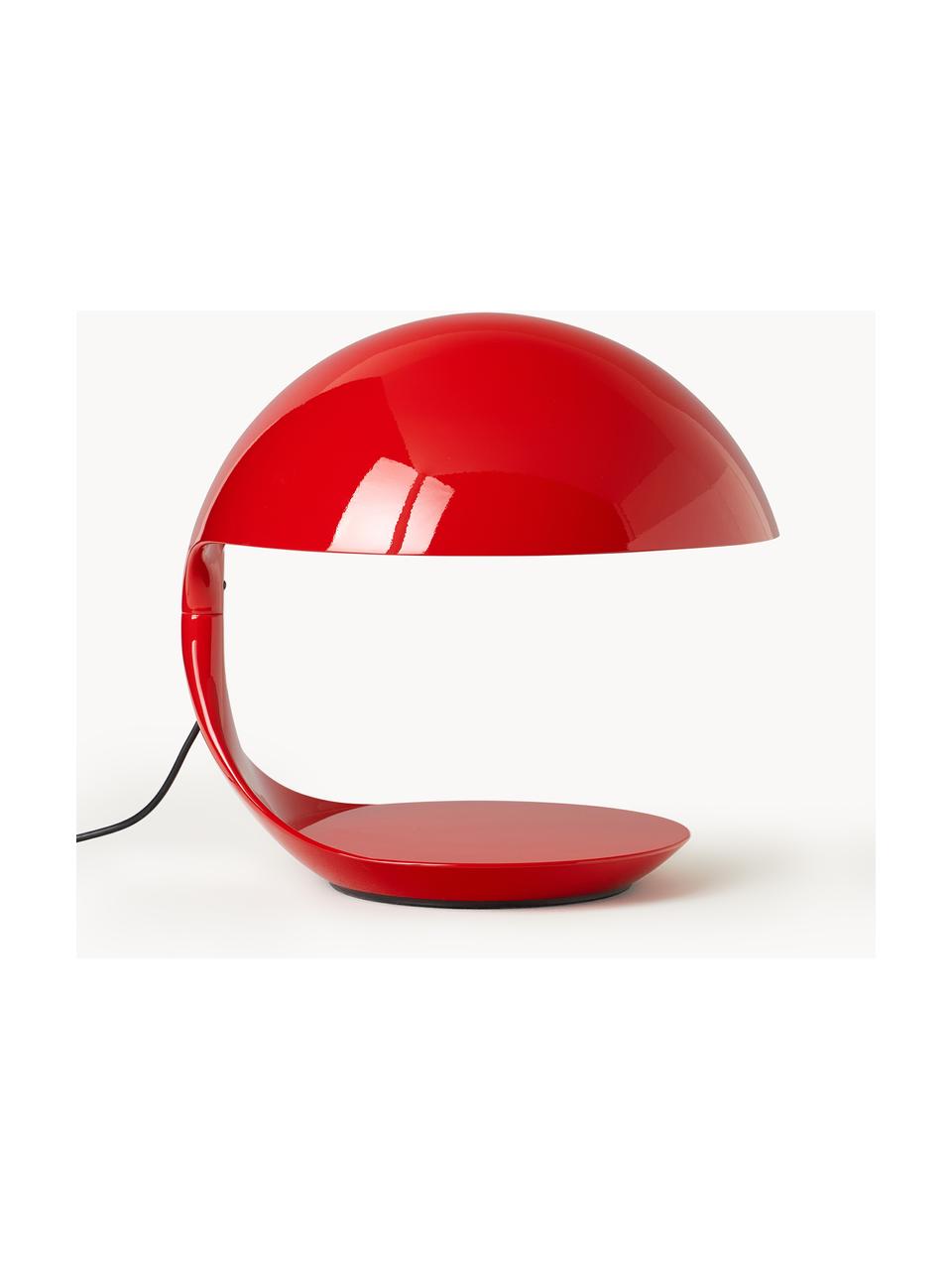 Lampe à poser avec abat-jour pivotant Cobra, Plastique laqué, Rouge, Ø 40 x haut. 40 cm