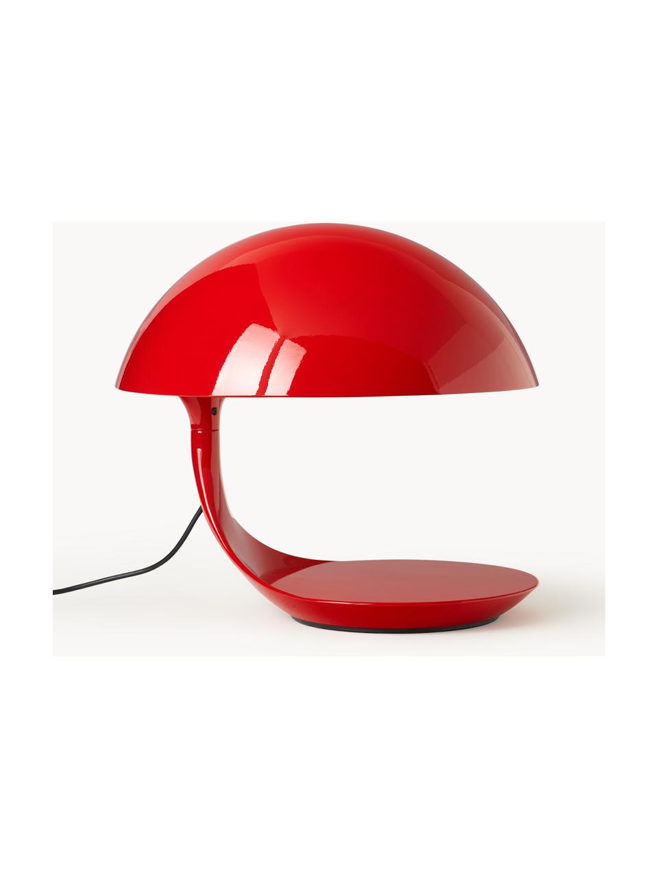 Tischlampe Cobra mit drehbarem Lampenschirm, Kunststoff, lackiert, Rot, Ø 40 x H 40 cm