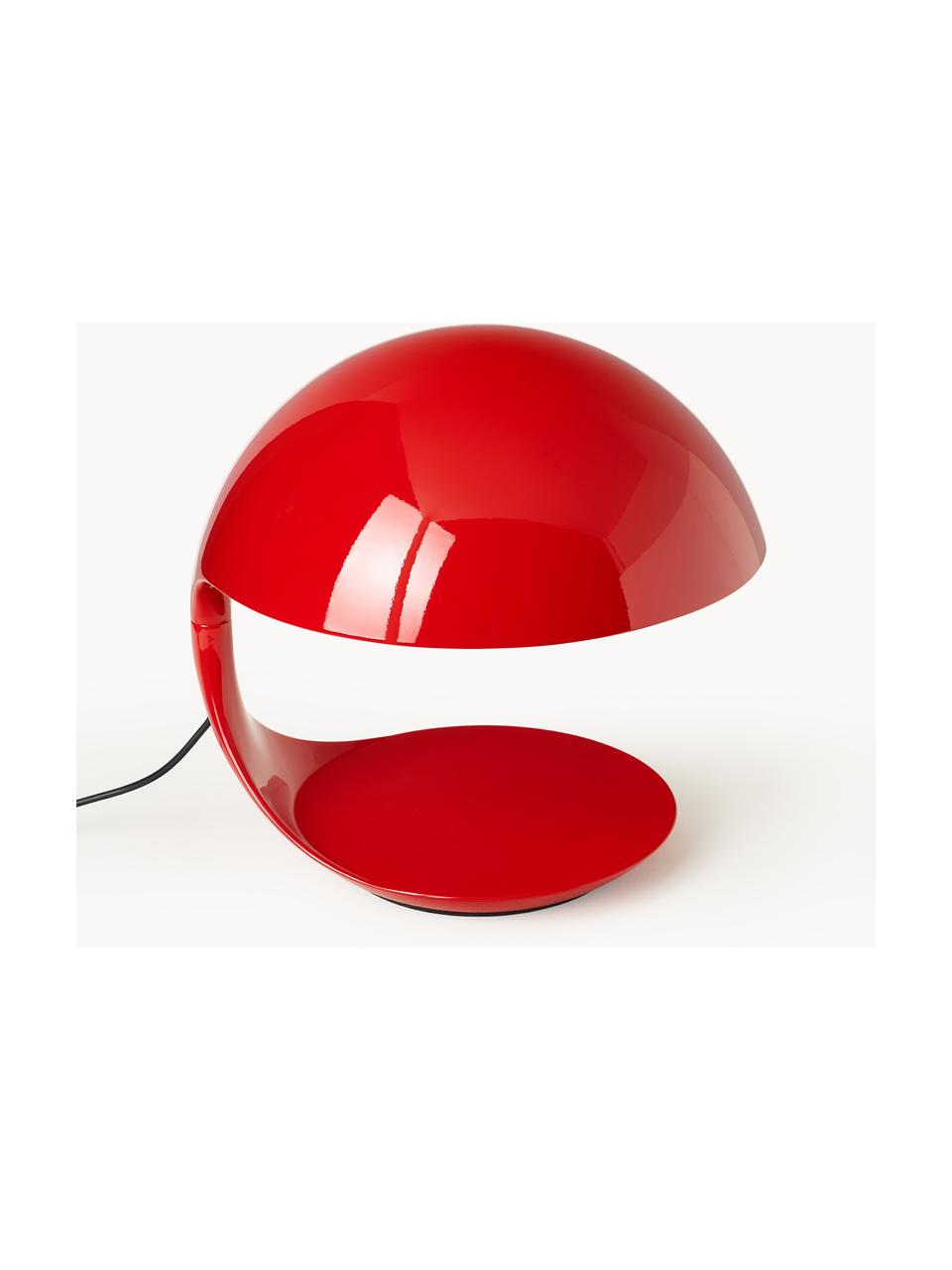 Lámpara de mesa orientable Cobra, Plástico pintado, Rojo, Ø 40 x Al 40 cm