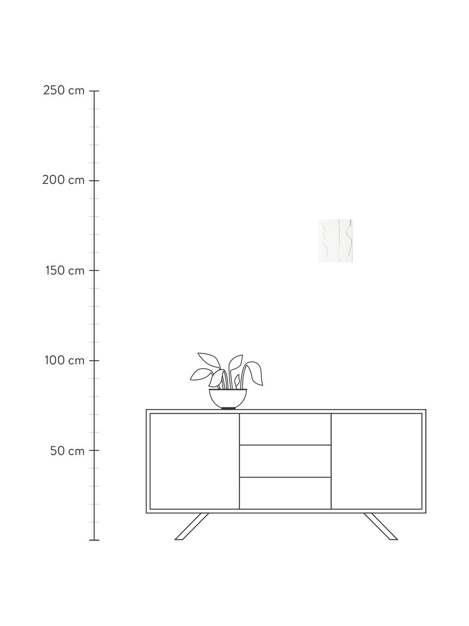 Decoración de pared Kunsttafel Orion, Gres, Blanco, An 27 x Al 34 cm