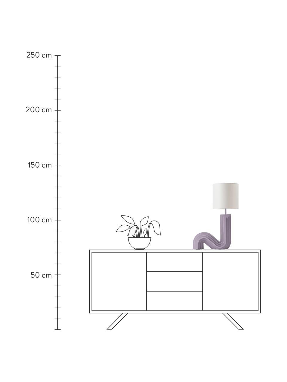Lampa stołowa Luomo, Złamana biel, lila, Ø 24 x W 61 cm