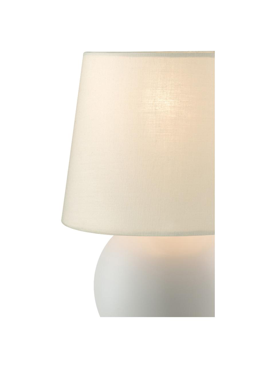 Lampada da comodino in ceramica beige Isla, Paralume: cotone, Base della lampada: ceramica, Beige, Ø 16 x Alt. 22 cm