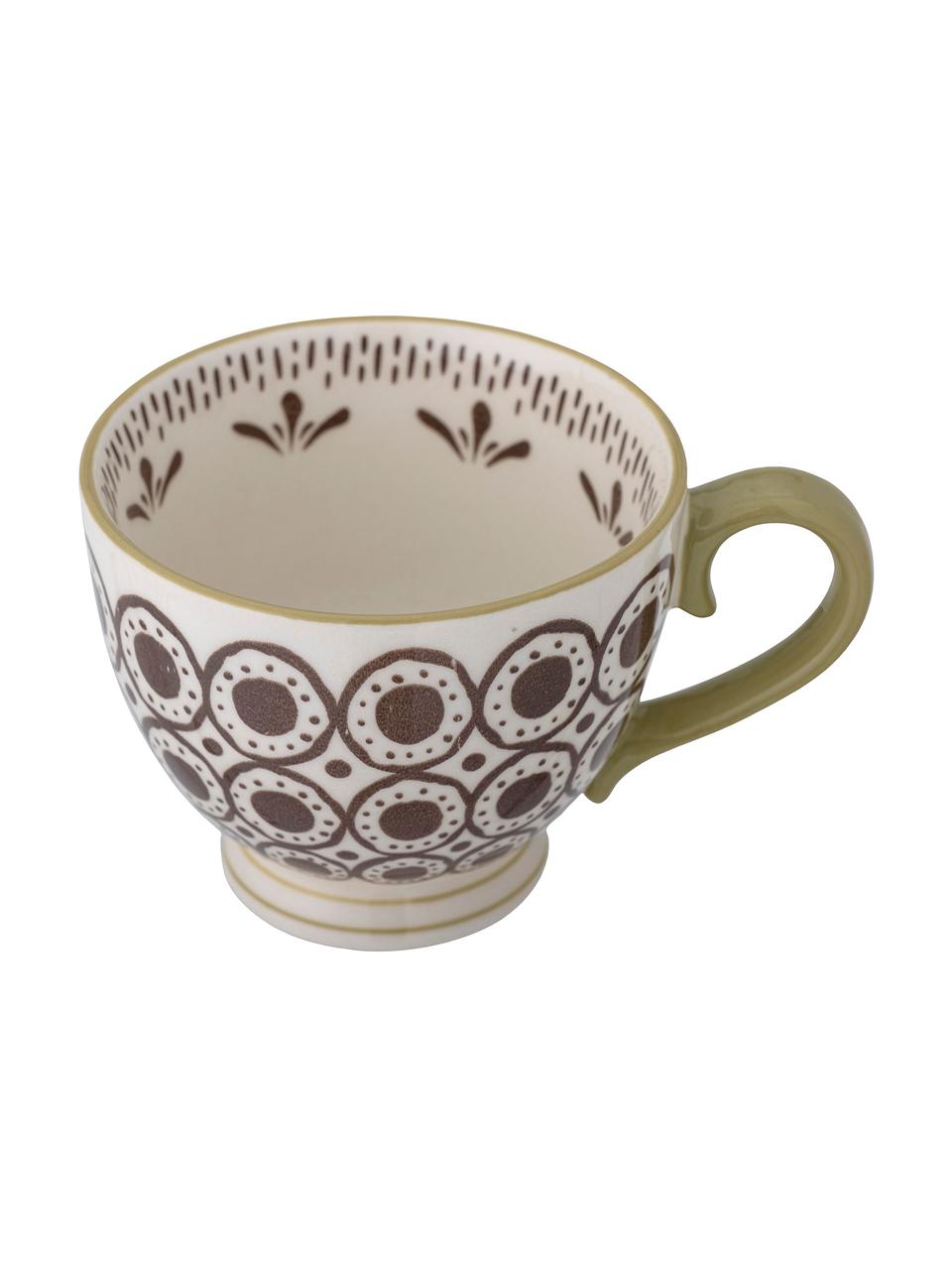 Ručně vyrobený hrnek Maple, Kamenina, Taupe, světle béžová, Ø 11 cm, V 9 cm, 420 ml