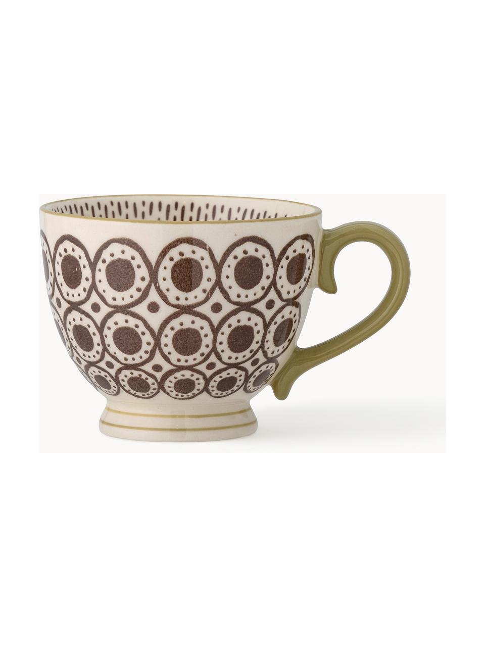 Handgefertigte Tasse Maple, Steingut, Taupe, Hellbeige, Ø 11 x H 9 cm, 420 ml