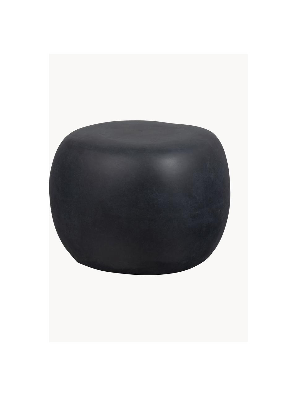 Garten-Couchtisch Pebble in organischer Form, Tonfaser, Anthrazit, Beton-Optik, Ø 50 x H 35 cm