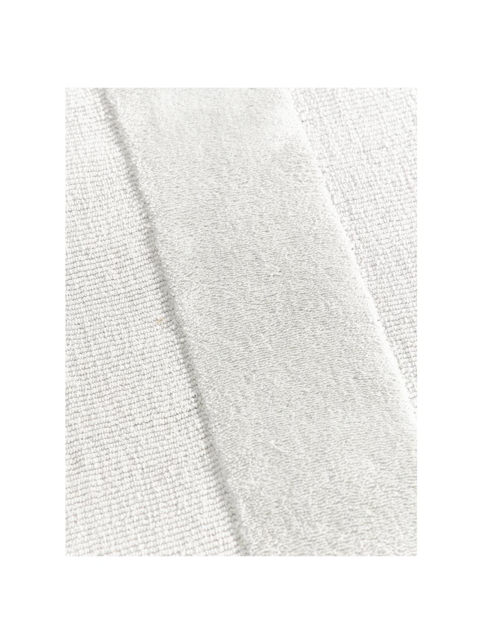 Tapis en coton tissé main avec structure haute et basse Dania, 100 % coton, certifié GRS, Gris clair, larg. 80 x long. 150 cm (taille XS)