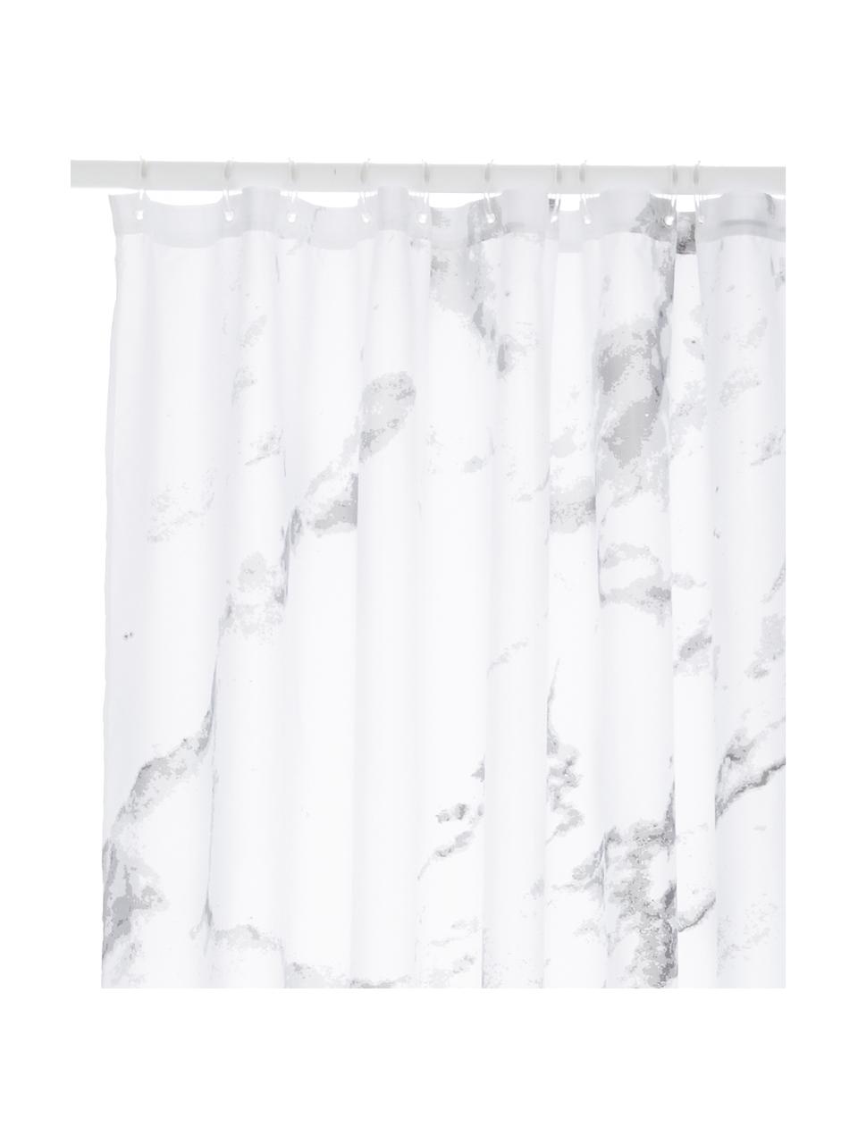 Tenda da doccia Marble, 100% poliestere
Idrorepellente non impermeabile, Antracite, bianco, Larg. 180 x Lung. 200 cm
