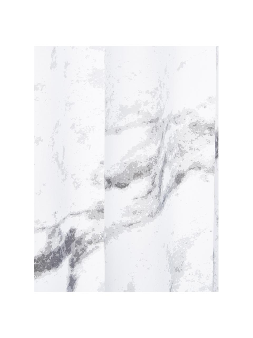 Zasłona prysznicowa Marble, 100% poliester
Produkt odporny na wilgoć, niewodoodporny, Antracytowy, biały, S 180 x D 200 cm