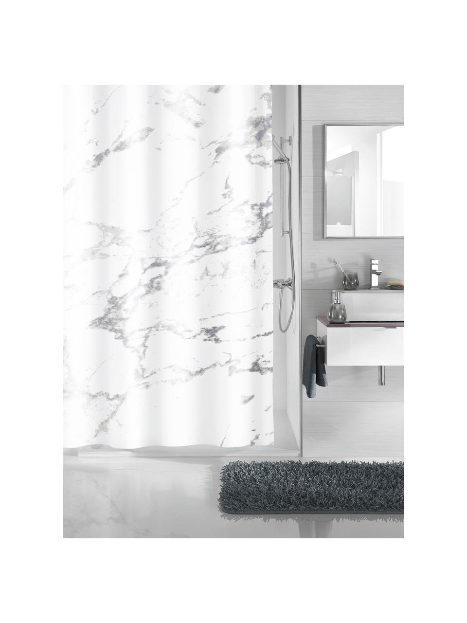 Douchegordijn Marble met marmer print, 100% polyester
Waterafstotend, niet waterdicht, Wit, grijstinten, B 180 x L 200 cm