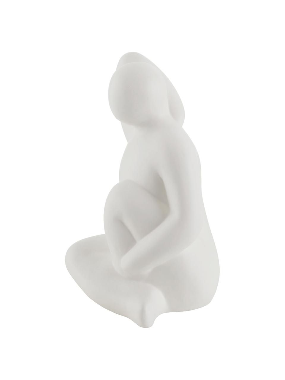 Objet décoratif en céramique Li, Céramique, Blanc, larg. 17 x haut. 26 cm