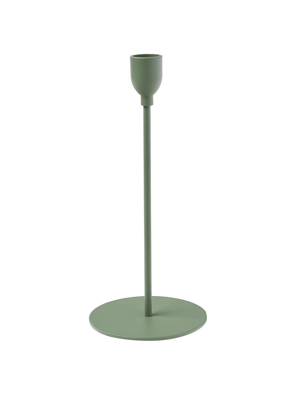 Kerzenhalter-Set Malte in Grün, 3-tlg., Metall, beschichtet, Grün, Set mit verschiedenen Größen