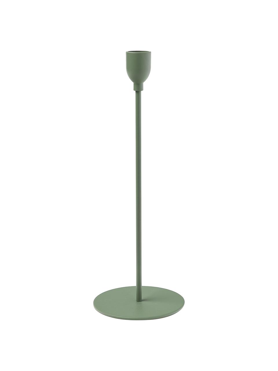 Kerzenhalter-Set Malte in Grün, 3-tlg., Metall, beschichtet, Grün, Set mit verschiedenen Größen