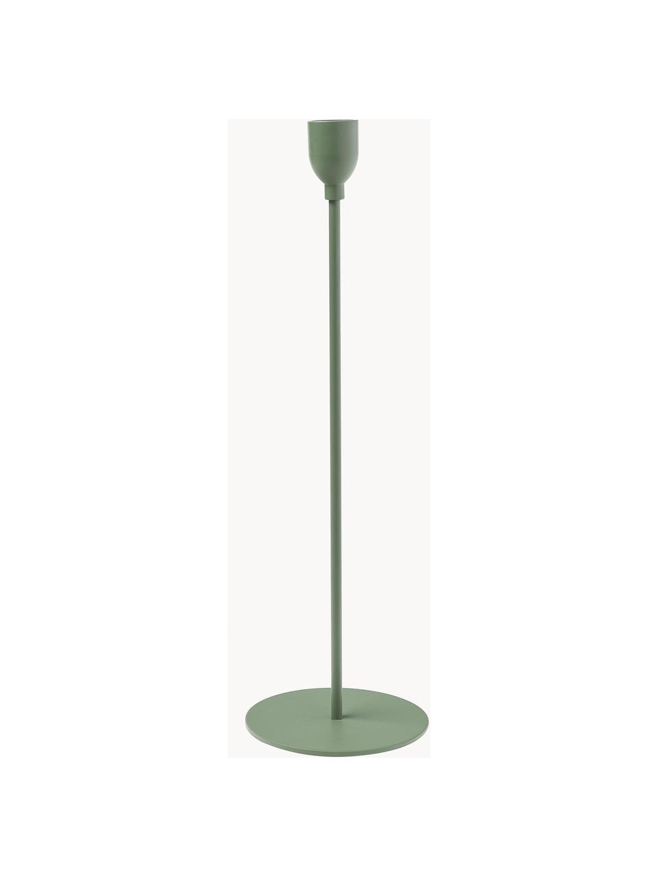 Set 3 candelabri Malte, Metallo rivestito, Verde, Set in varie misure