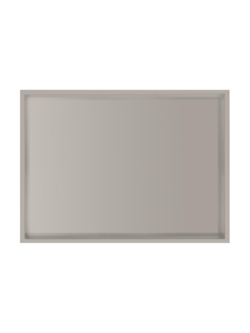 Gtand plateau gris brillant Hayley, Gris clair. Dessous : gris clair, larg. 24 x long. 33 cm