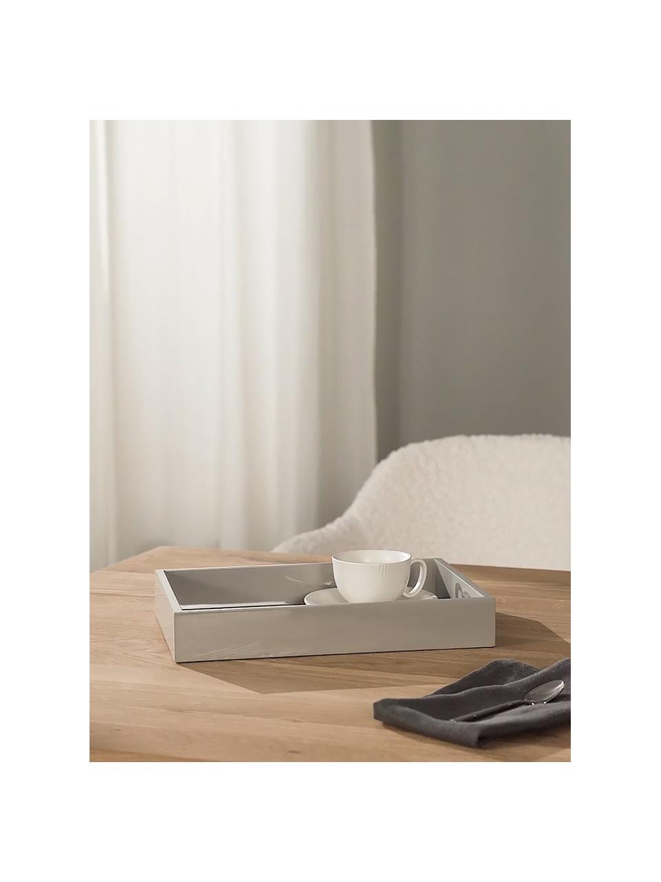 Vysoce lesklý tác Hayley, Světle šedá, Š 24 cm, H 33 cm