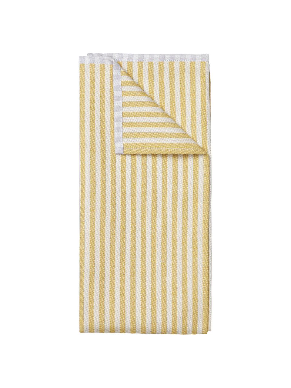 Ręcznik kuchenny z bawełny Lamel, 2 szt., 100% bawełna, Biały, żółty, S 50 x D 70 cm
