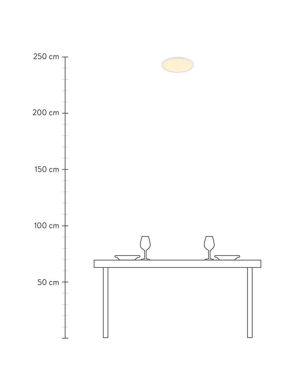 Malé stmívatelné stropní LED svítidlo Oja, Bílá, Ø 29 cm, V 2 cm