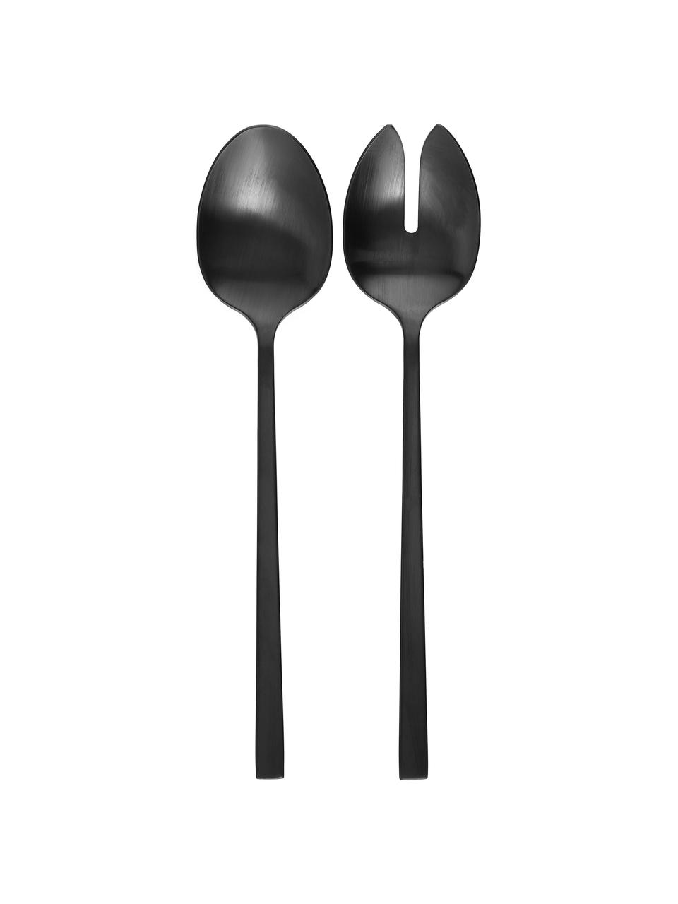 Couverts à salade Shine, 2 élém., Acier inoxydable 18/10

Les couverts sont fabriqués en acier inoxydable. Ils sont donc durables, ne rouillent pas et sont résistants aux bactéries, Noir, mat, long. 24 cm