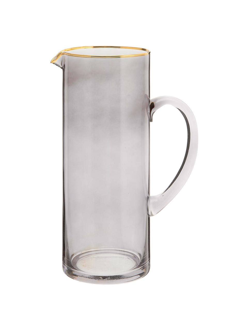 Pichet verre teinté gris Chloe, 1,6 l, Verre, Gris-bleu, haut. 25 cm, 1,6 l