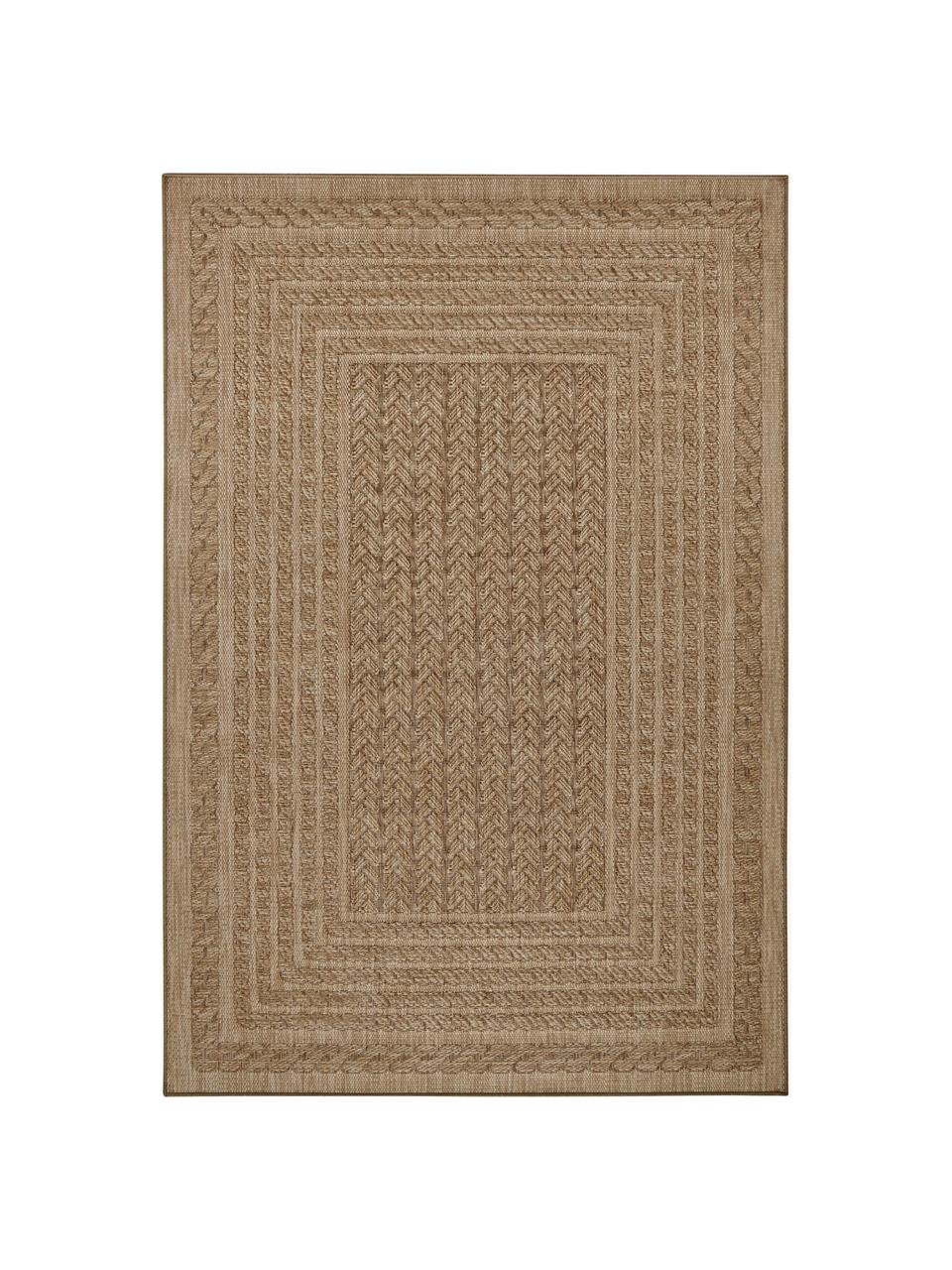 In- & outdoor vloerkleed Limonero in jute look, 100% polypropyleen, Beige, B 80 x L 150 cm (maat XS)