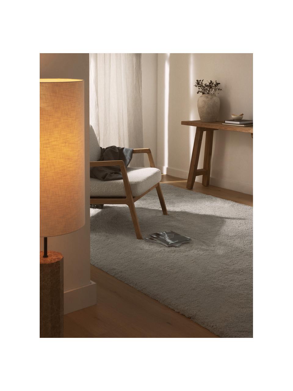 Huňatý koberec s vysokým vlasom Leighton, Svetlosivá, Š 200 x D 300 cm (veľkosť L)