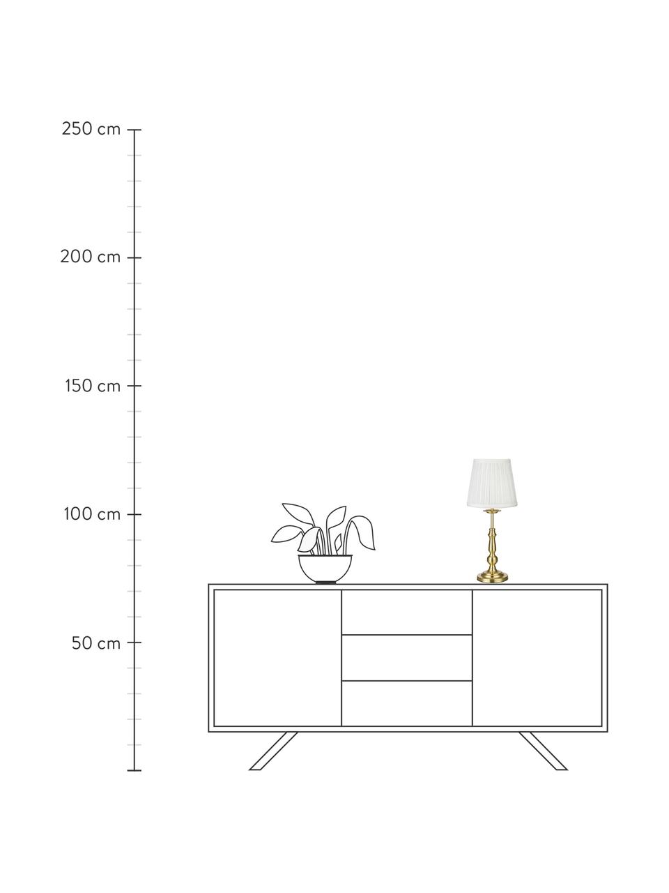 Lampa stołowa Imperia, Biały, mosiądz, Ø 18 x W 49 cm
