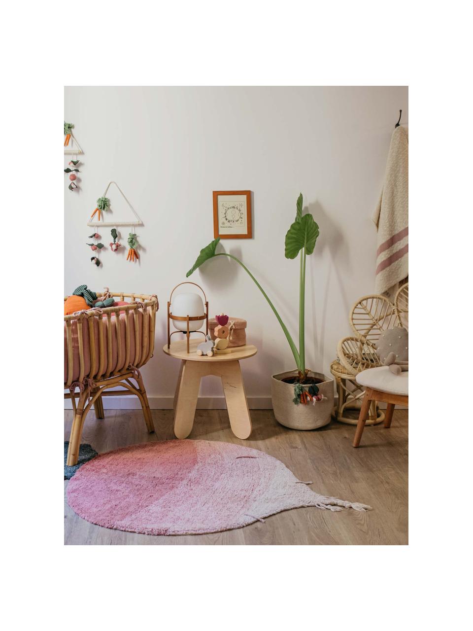 Cesta infantil artesanal Veggies, 97% algodón, 3% fibra sintética, Beige claro, multicolor, Ø 30 x Al 23 cm