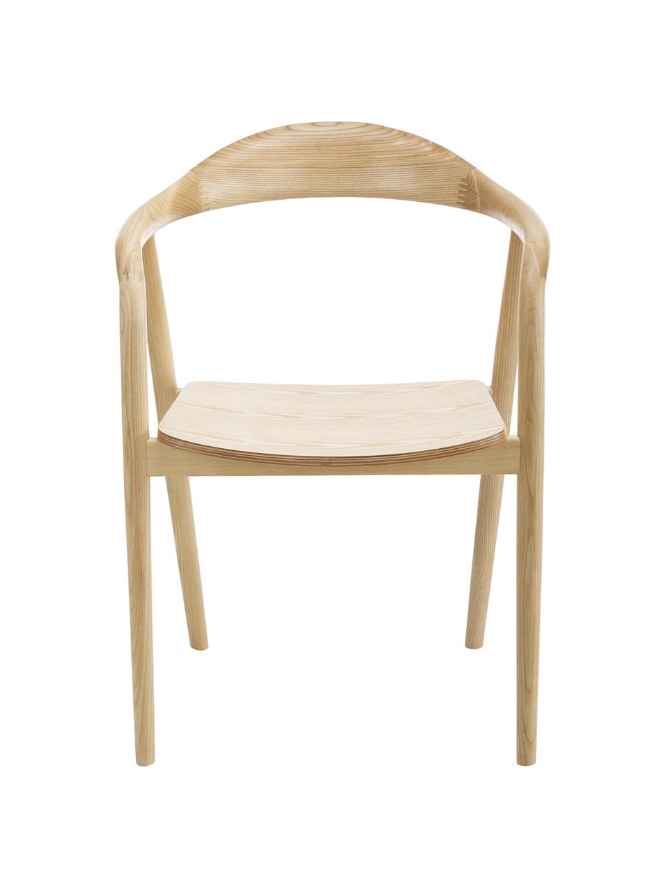Houten fauteuil Angelina, Frame: essenhout, multiplex, Essenhout, B 57 x H 80 cm