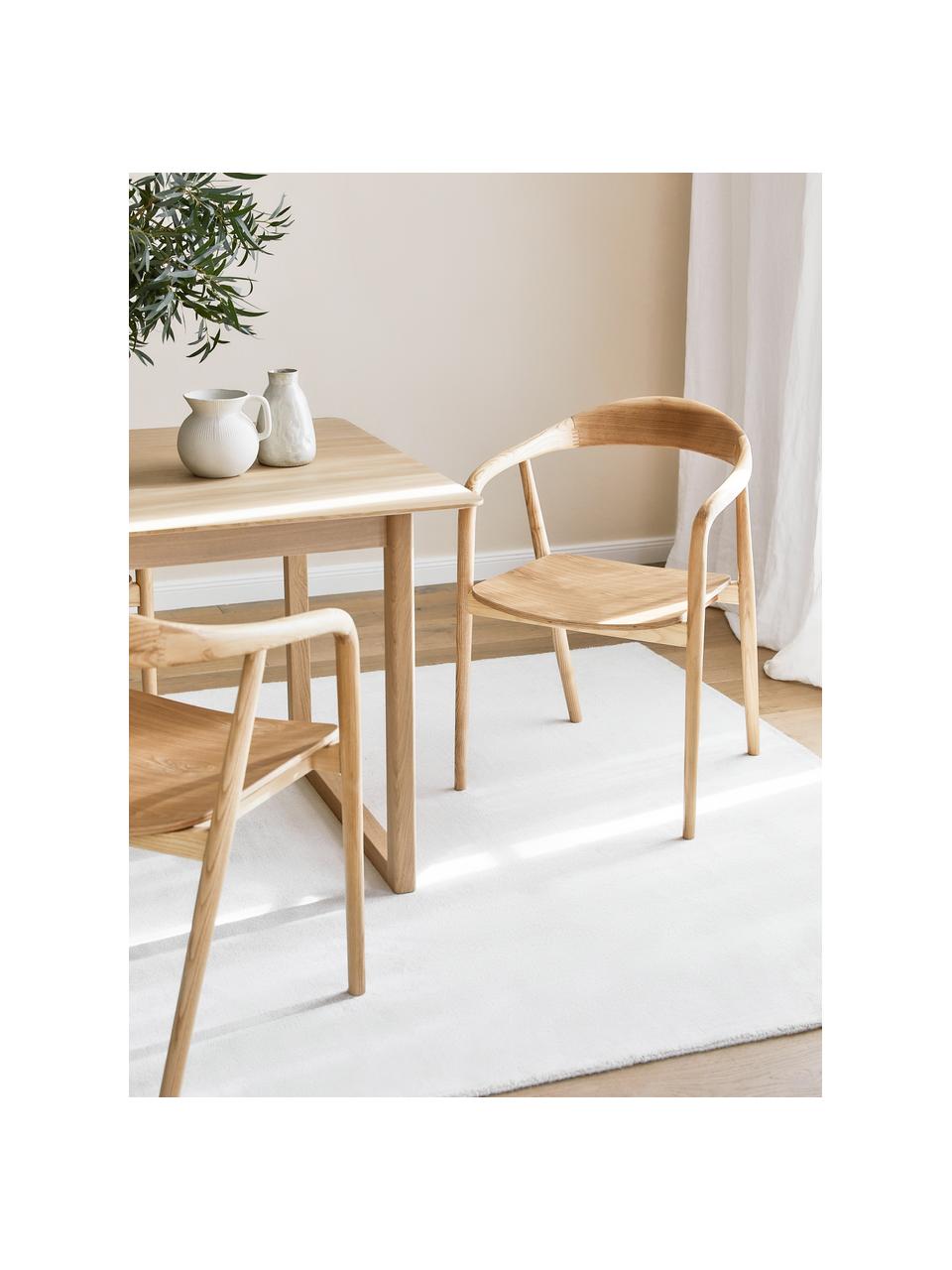 Dřevěná židle s područkami Angelina, Jasanové dřevo, Š 57 cm, V 80 cm
