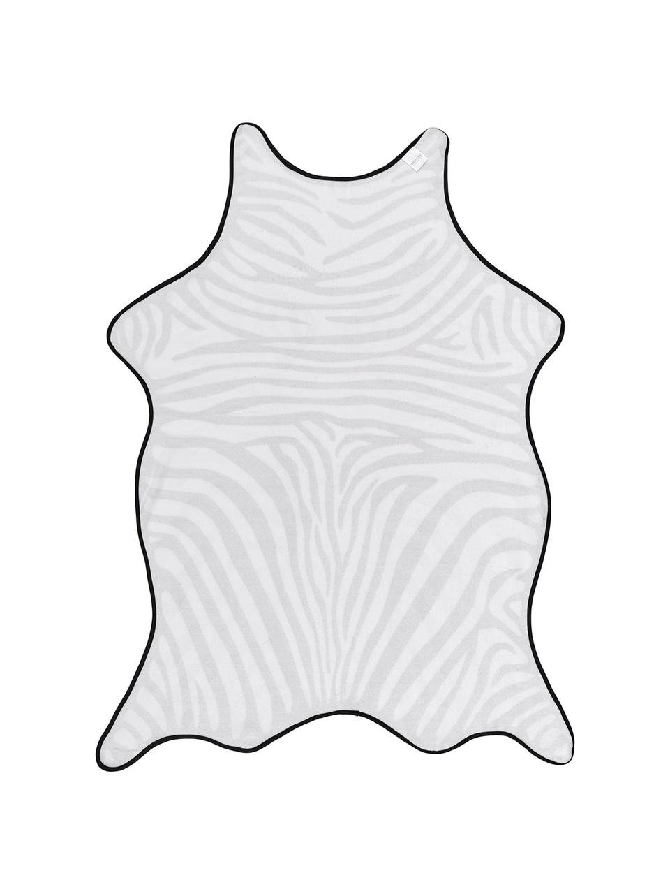 Serviette de plage à imprimé zèbre Wildhorse, Noir, blanc